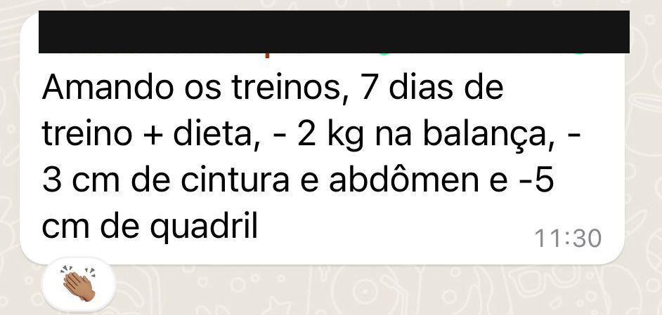 Print de aluna com resultado