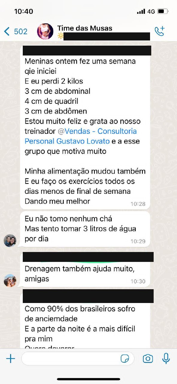 Print de aluna com resultado